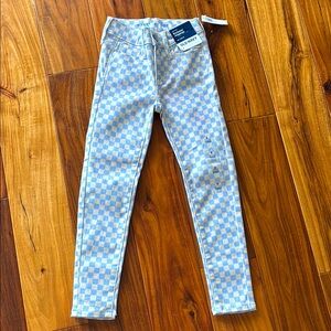 Old Navy Light Blue Checkered Pants
